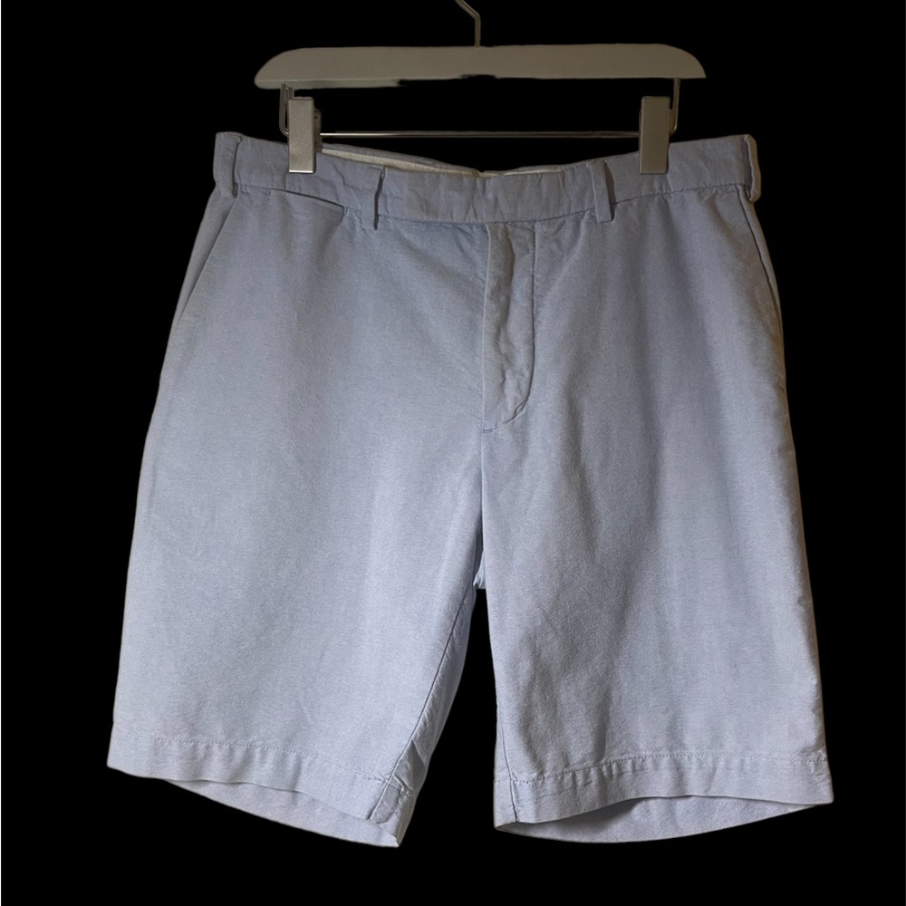 Vintage Polo Ralph Lauren Seersucker Sky Blue Men Shorts Size 33